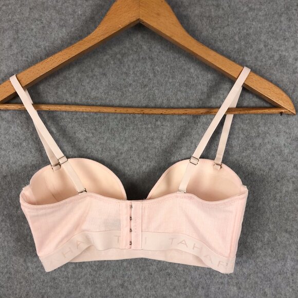 Tahari Pink Push Up Logo Bra Size 34C - Picture 3 of 6